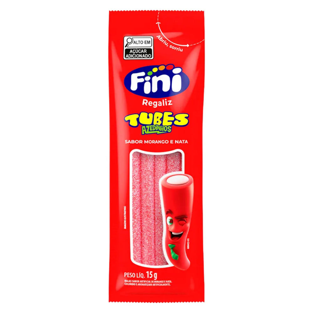 Fini Tubes Morango Cítrico C/12 de 15g