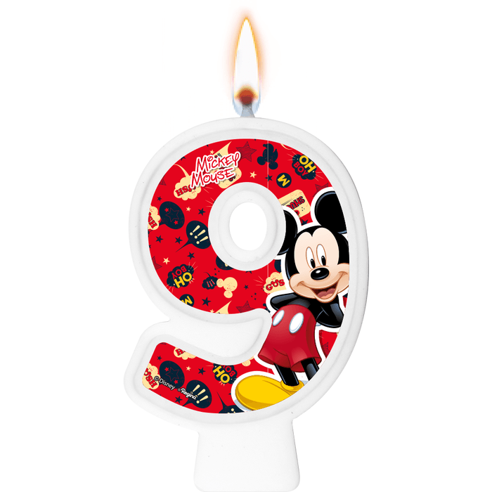 Vela Numeral Mickey Classico Número 9