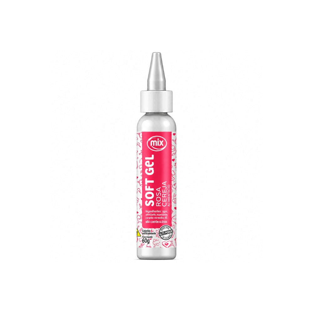 Corante Softgel 60g Rosa Cereja