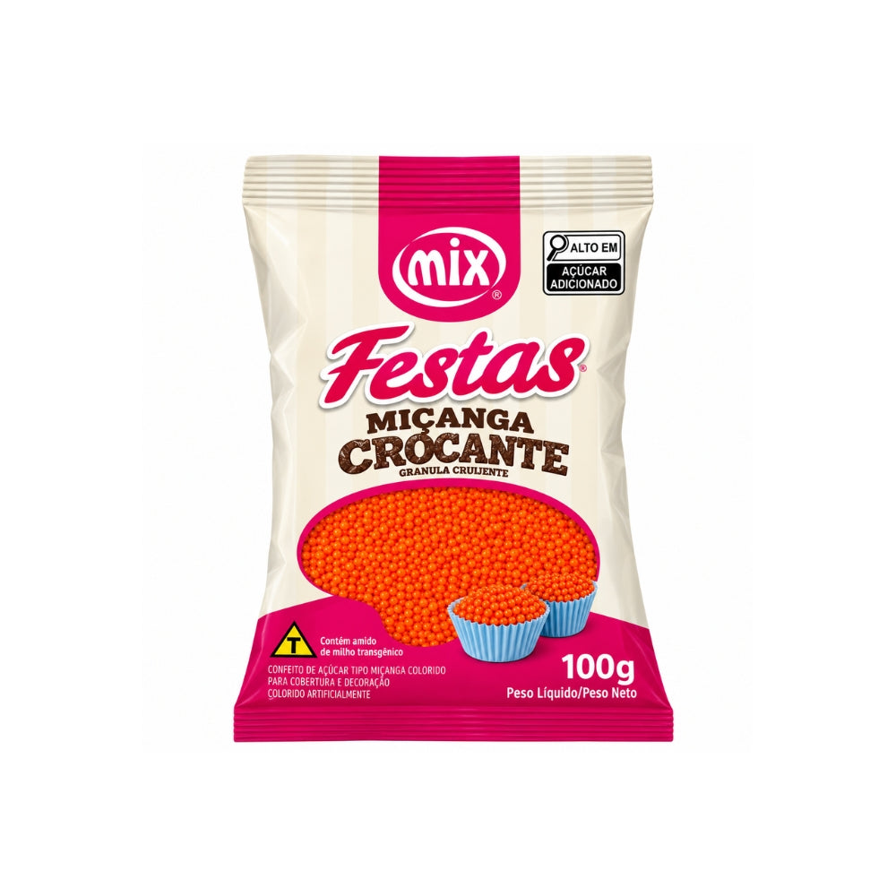 Confeito Micanga 100g Vermelha