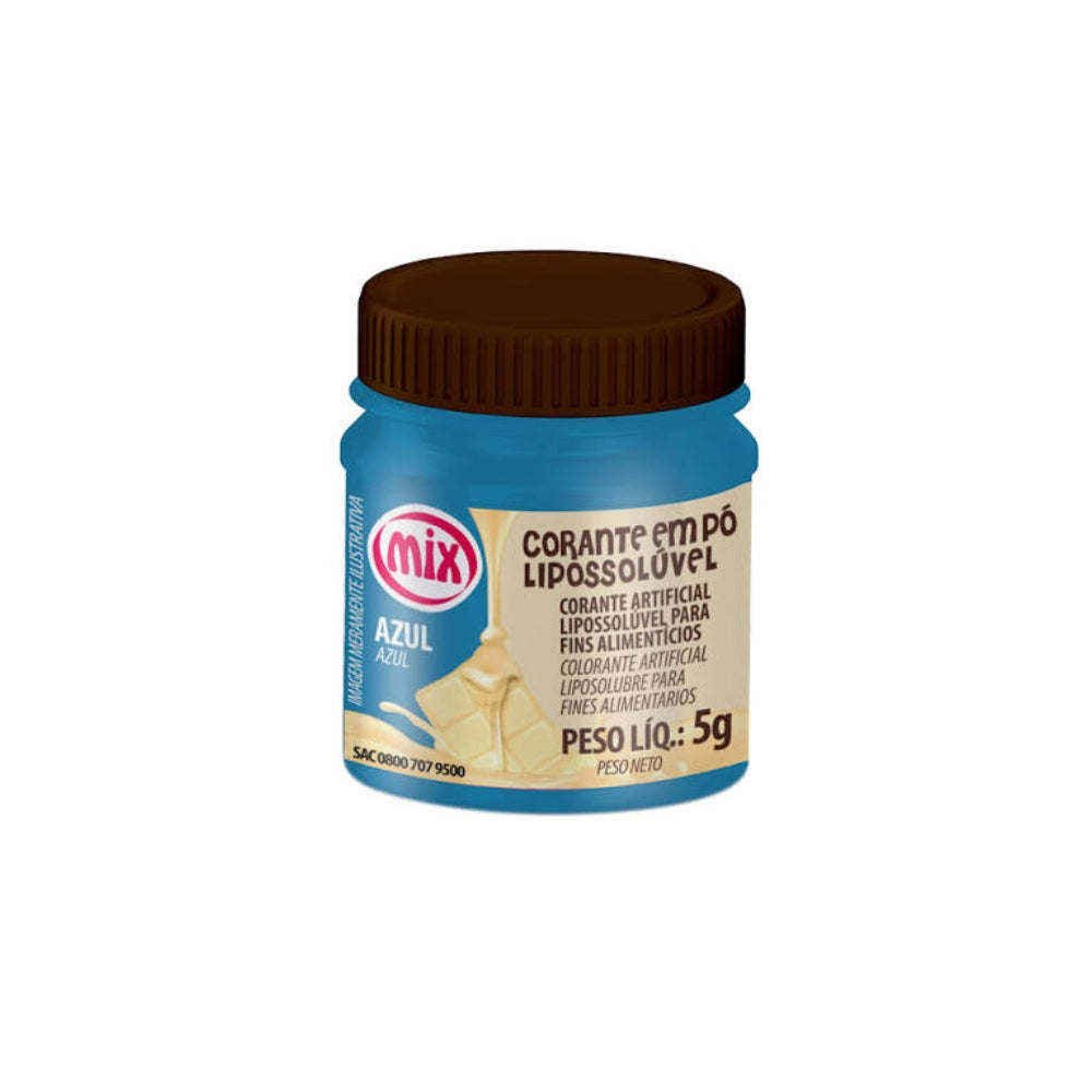Corante Pó Lipossolúvel 5g Azul Mix