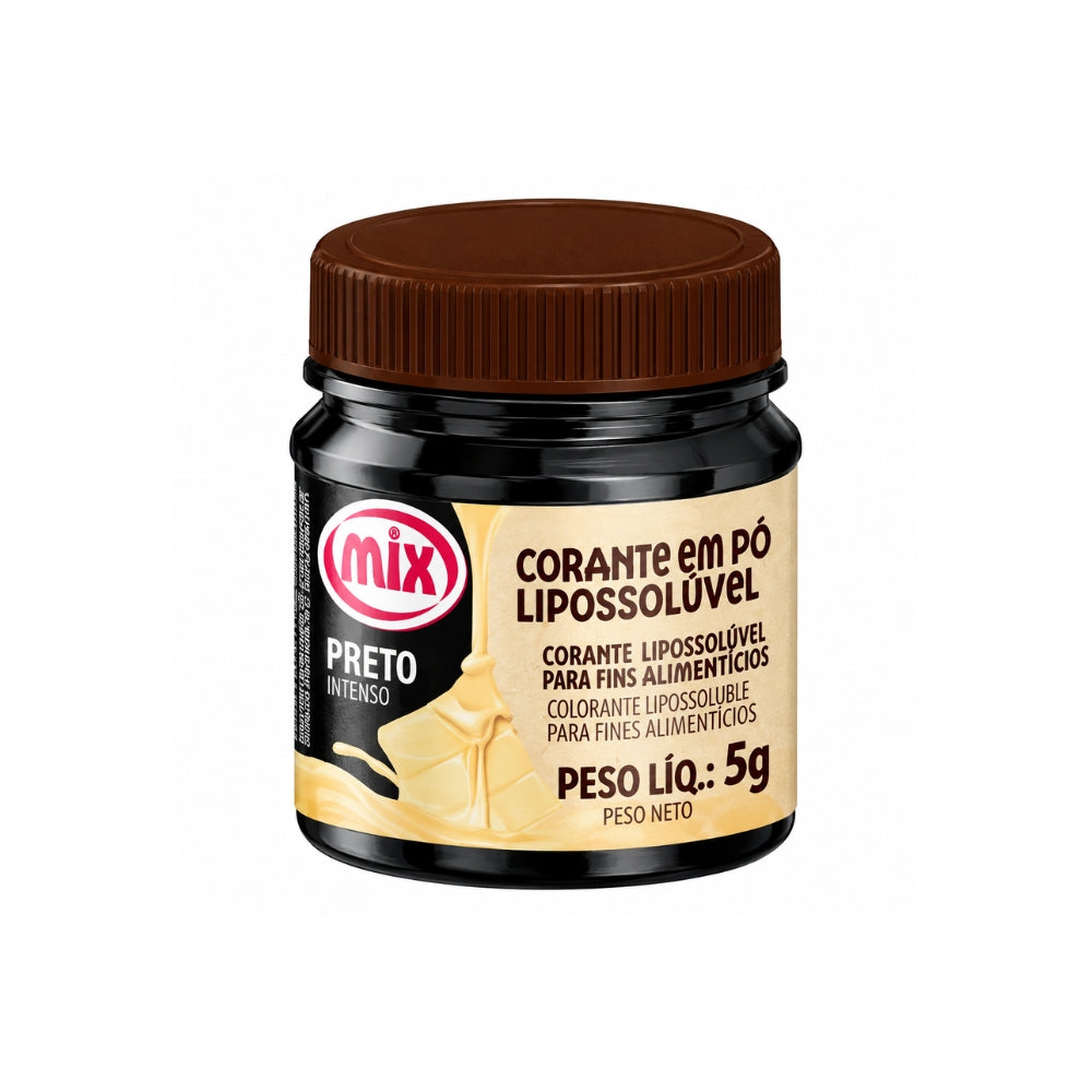 Corante Pó Lipossolúvel 5g Preto Mix