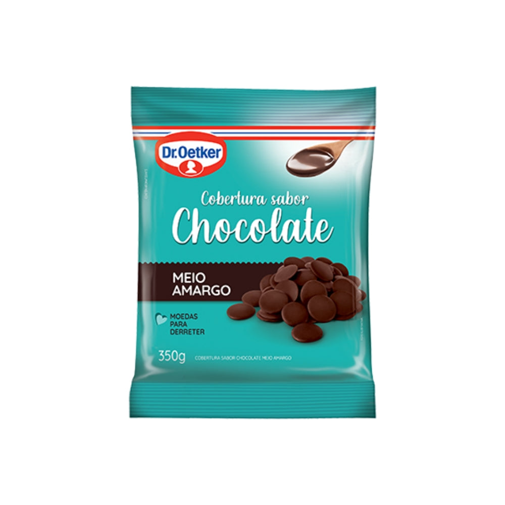 Cobertura de Chocolate Moedas 350g Meio Amargo