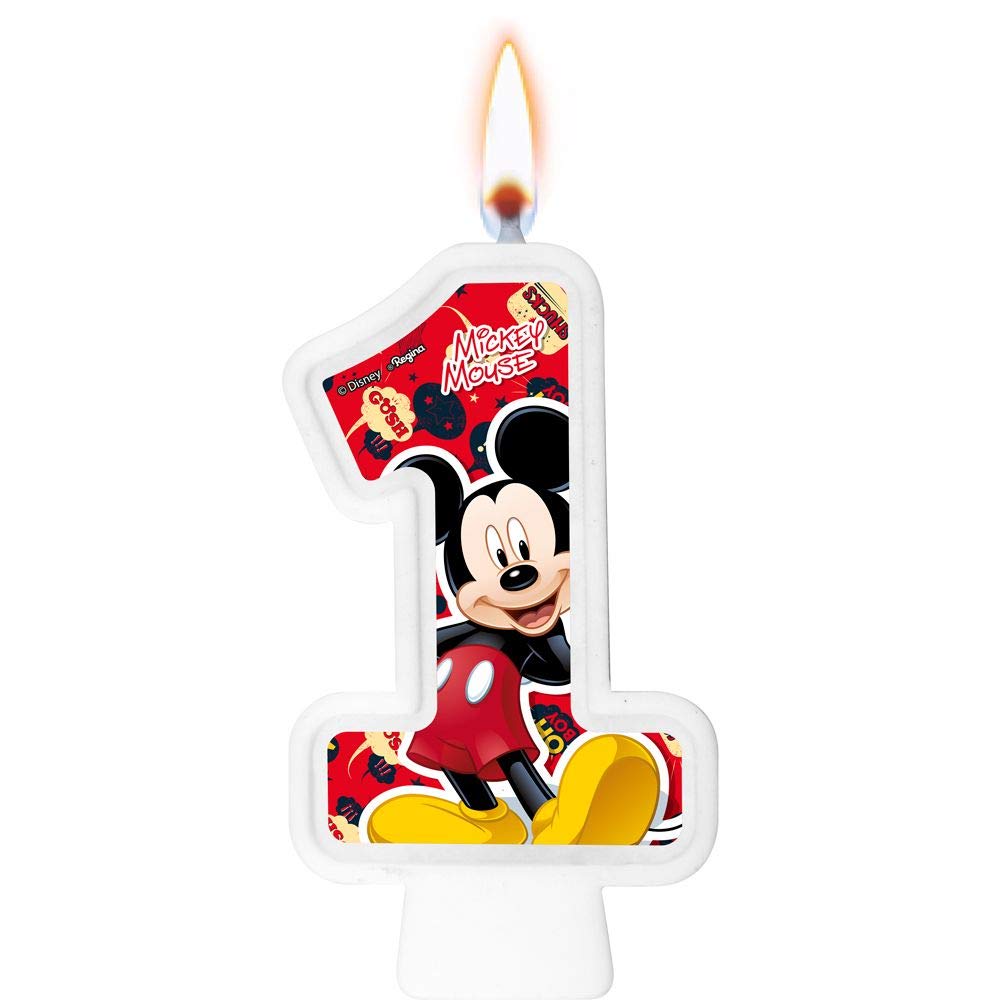Vela Numeral Mickey Clássico Número 1
