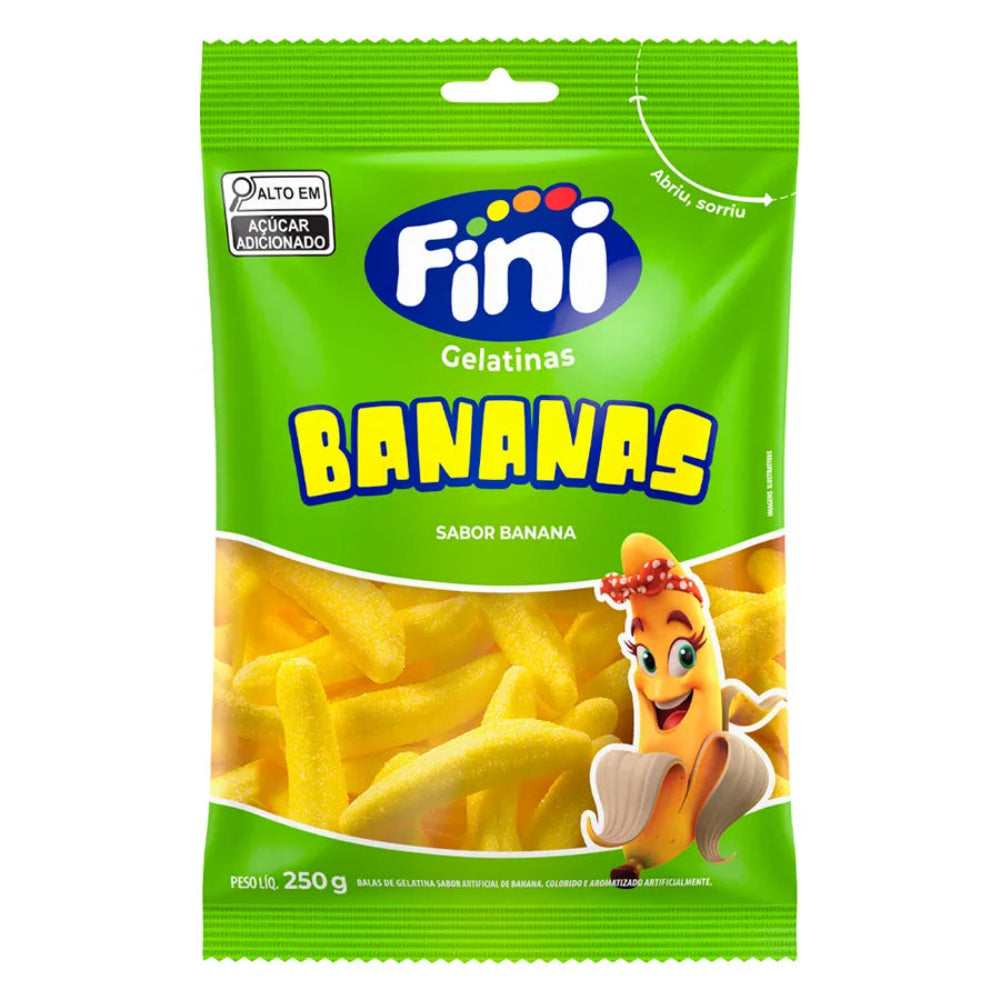 Bala Gelatina Bananas Fini 250g