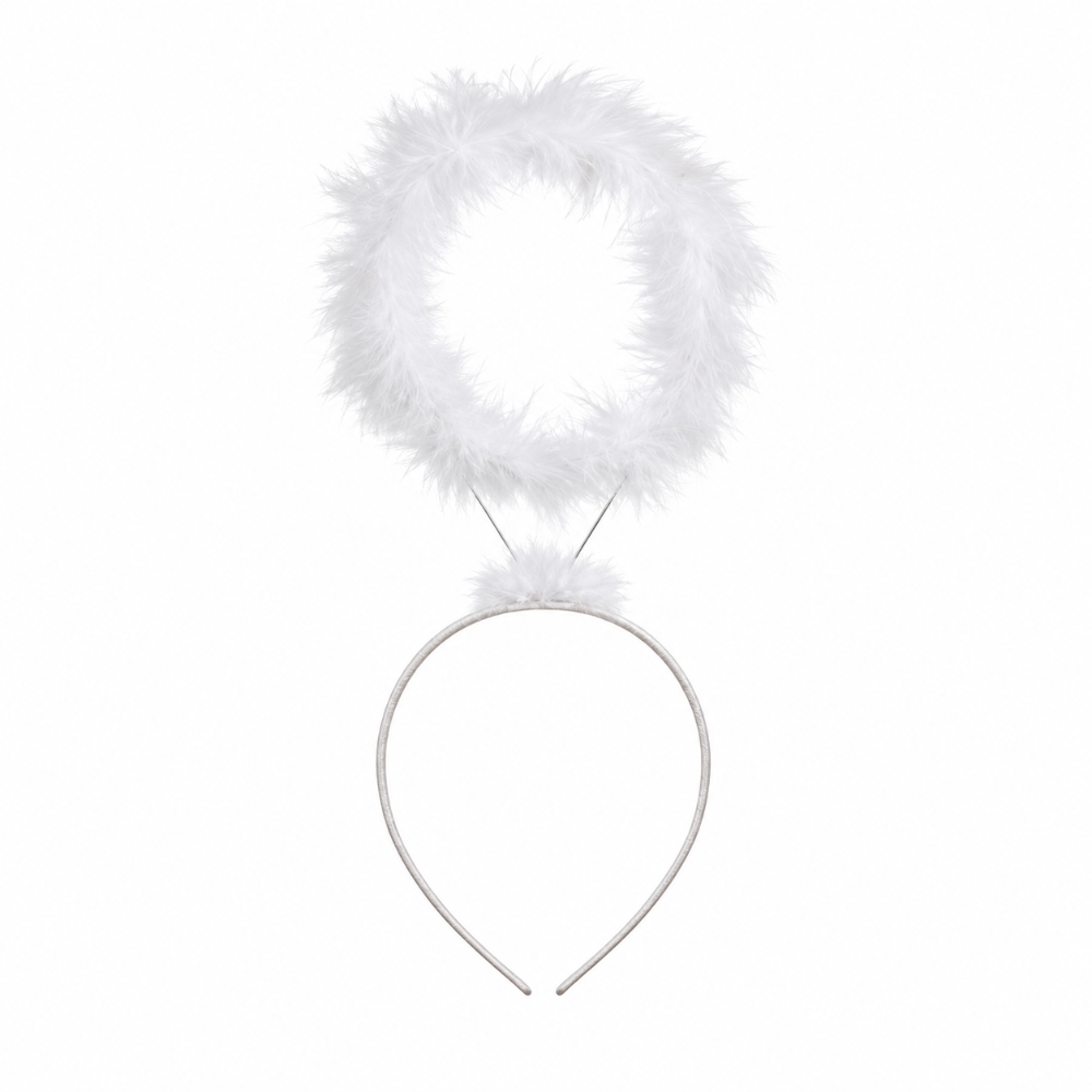 Tiara de Anjo Branca com Auréola