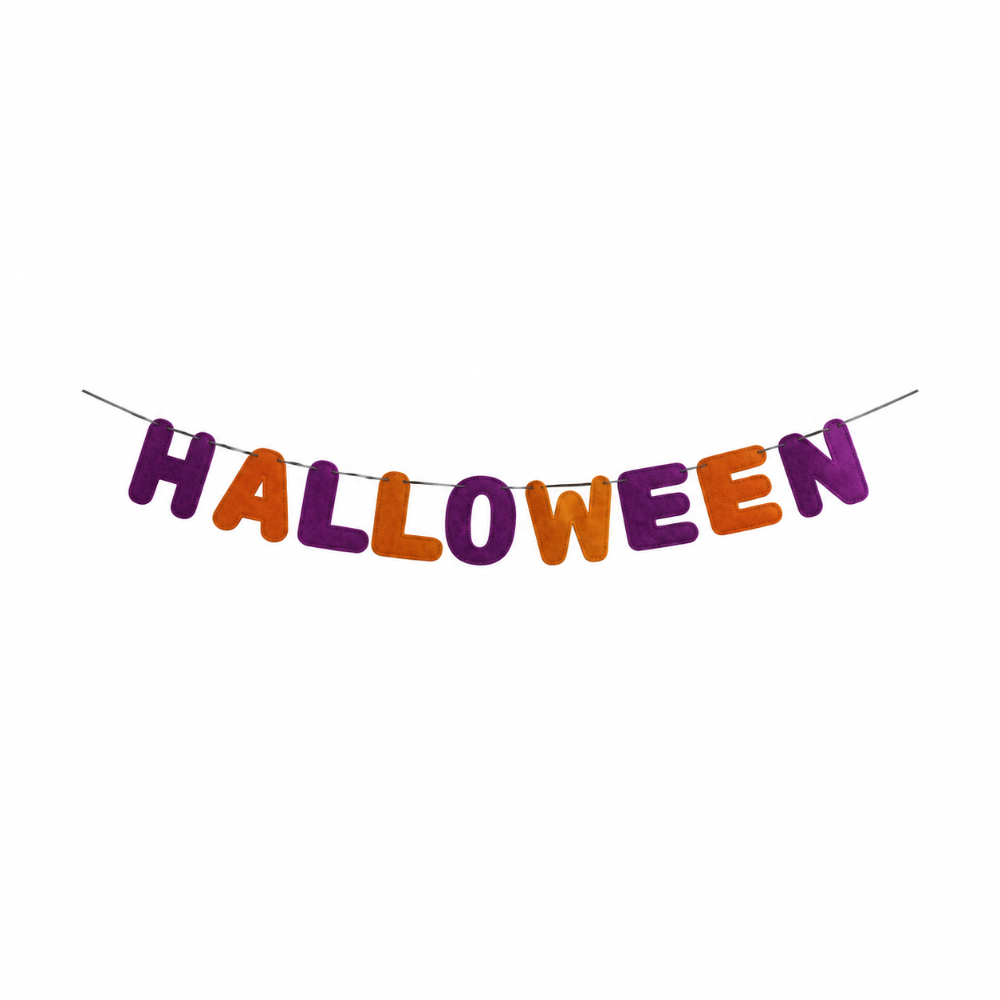 Varal de EVA Laranja e Roxo- Halloween