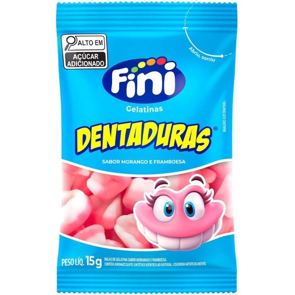 Bala de Gelatina Fini Dentaduras C/12 de 15g