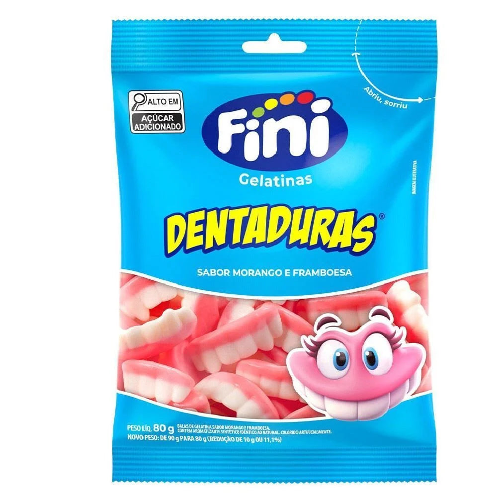 Bala de Gelatina Dentadura 80g