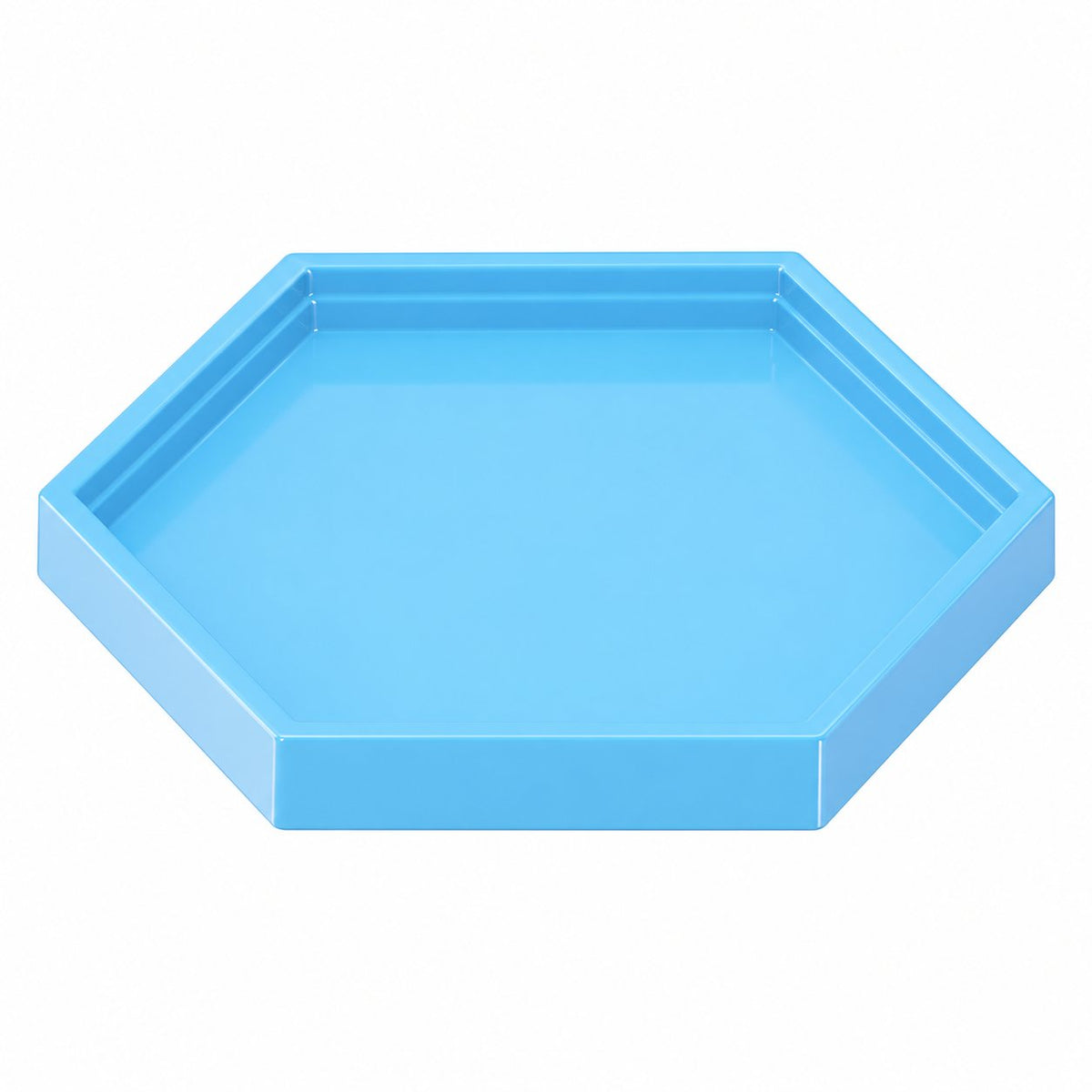 Bandeja Sextavada Soft Azul Bebê