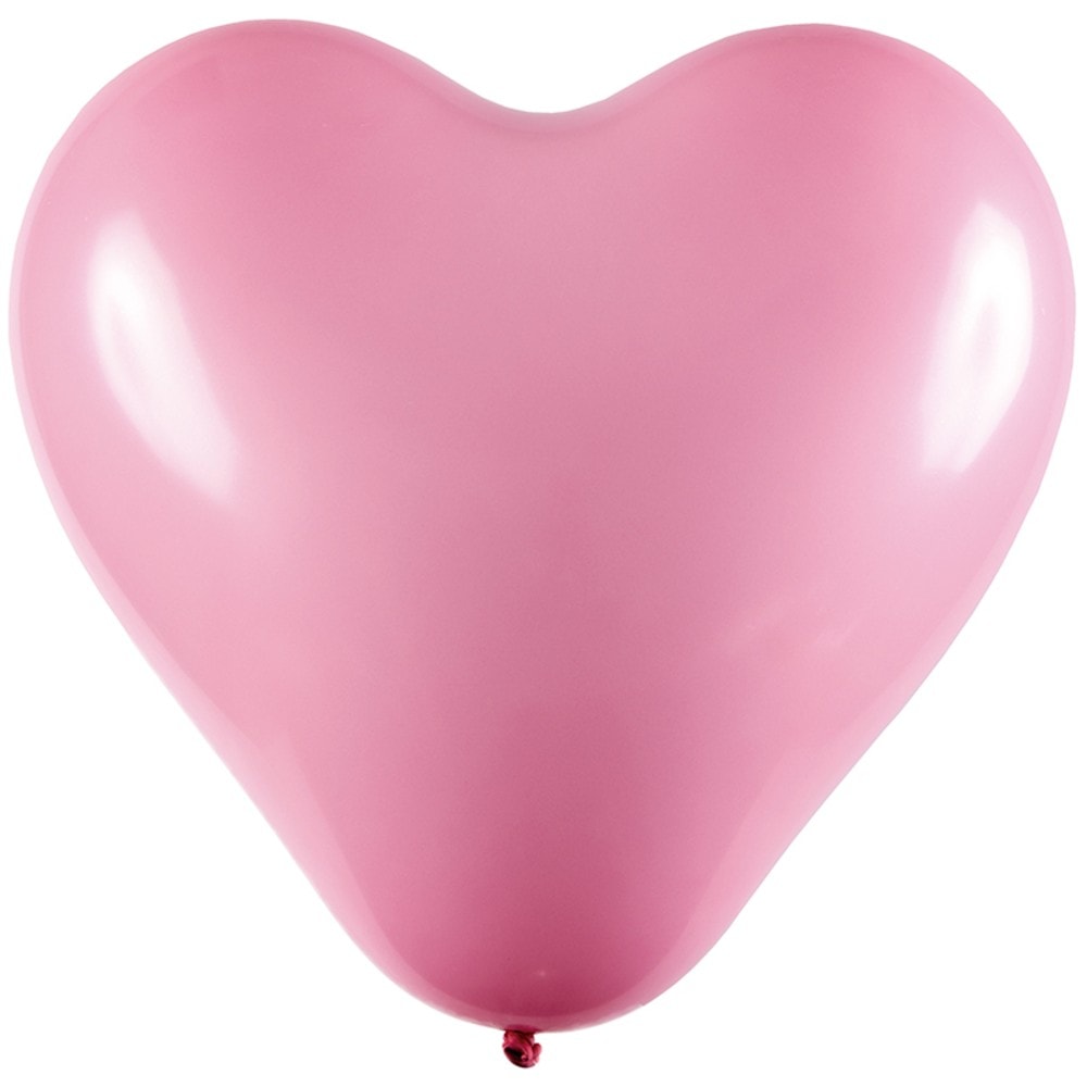Balão Coração Número 12 Rosa C/25