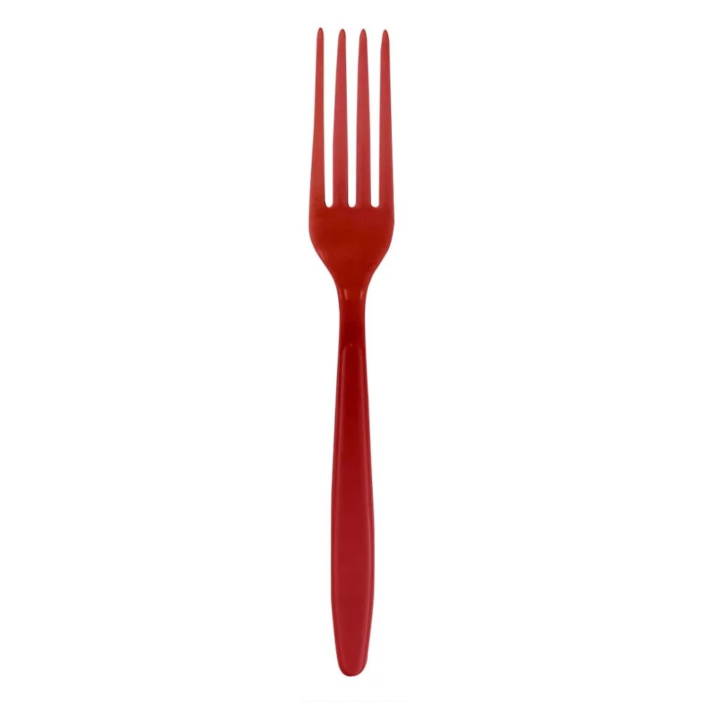 Garfo Linha Forte Vermelho Pérola C/20