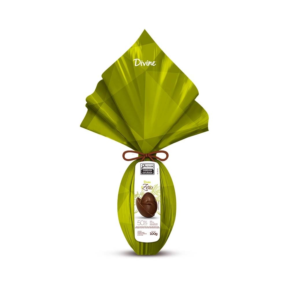 Ovo de Páscoa 100g Chocolate Meio Amargo 50% Cacau