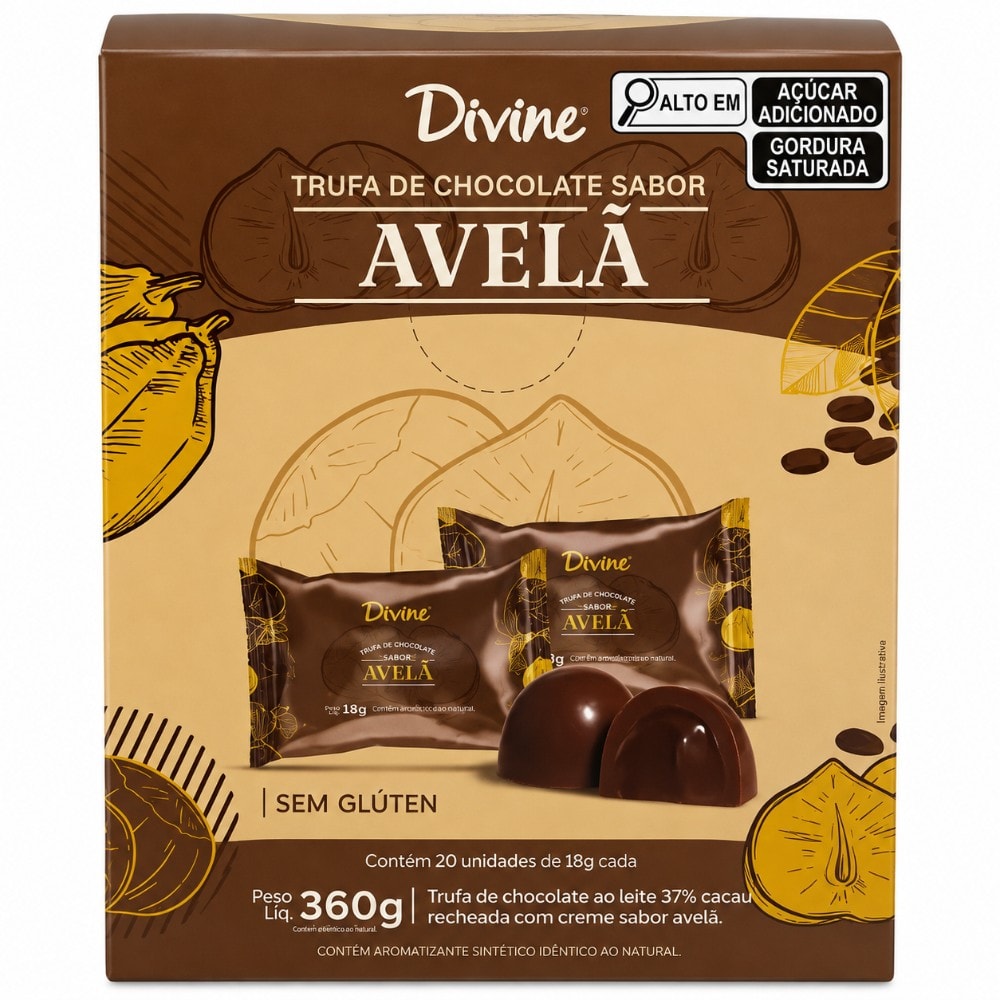 Trufa Divine 20X18G Creme Avela