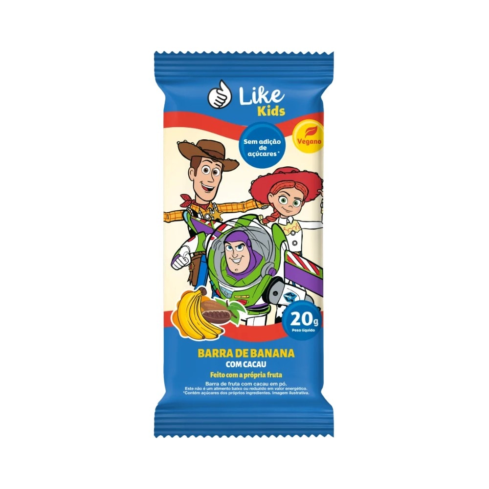 Barrinha Like Kids Toy Story Banana com Cacau 20G
