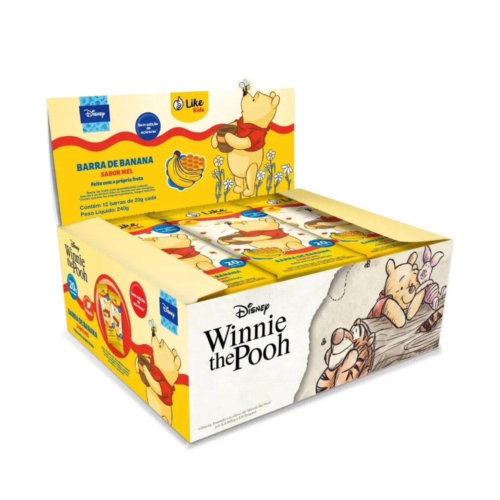Barrinha Like Kids Pooh Banana Mel 12X20G