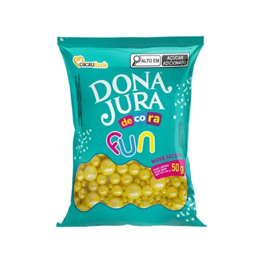 Confeito Decora Fun Gold Mix 50Gr