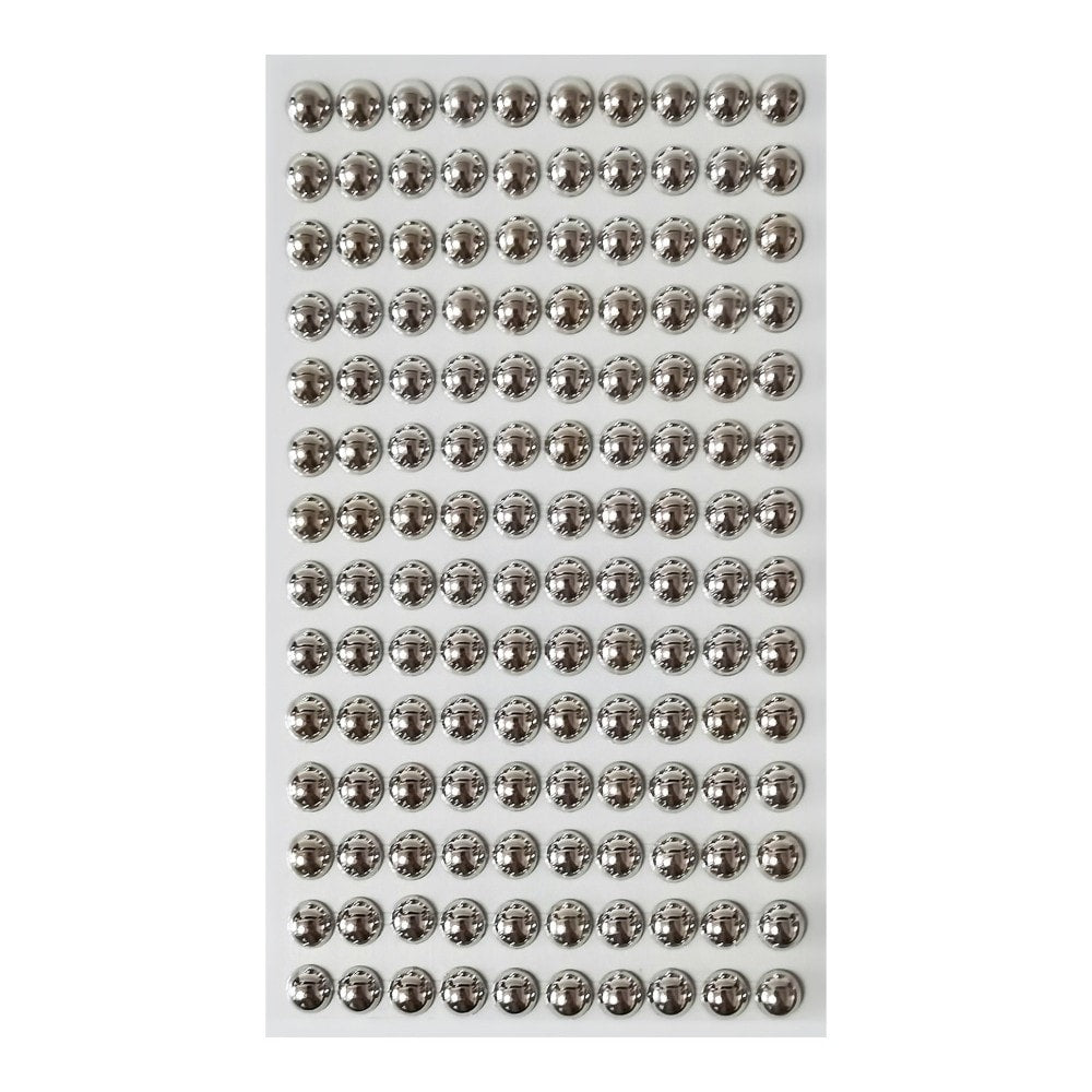 Adesivo Meia Perola 5Mm Prata Ct