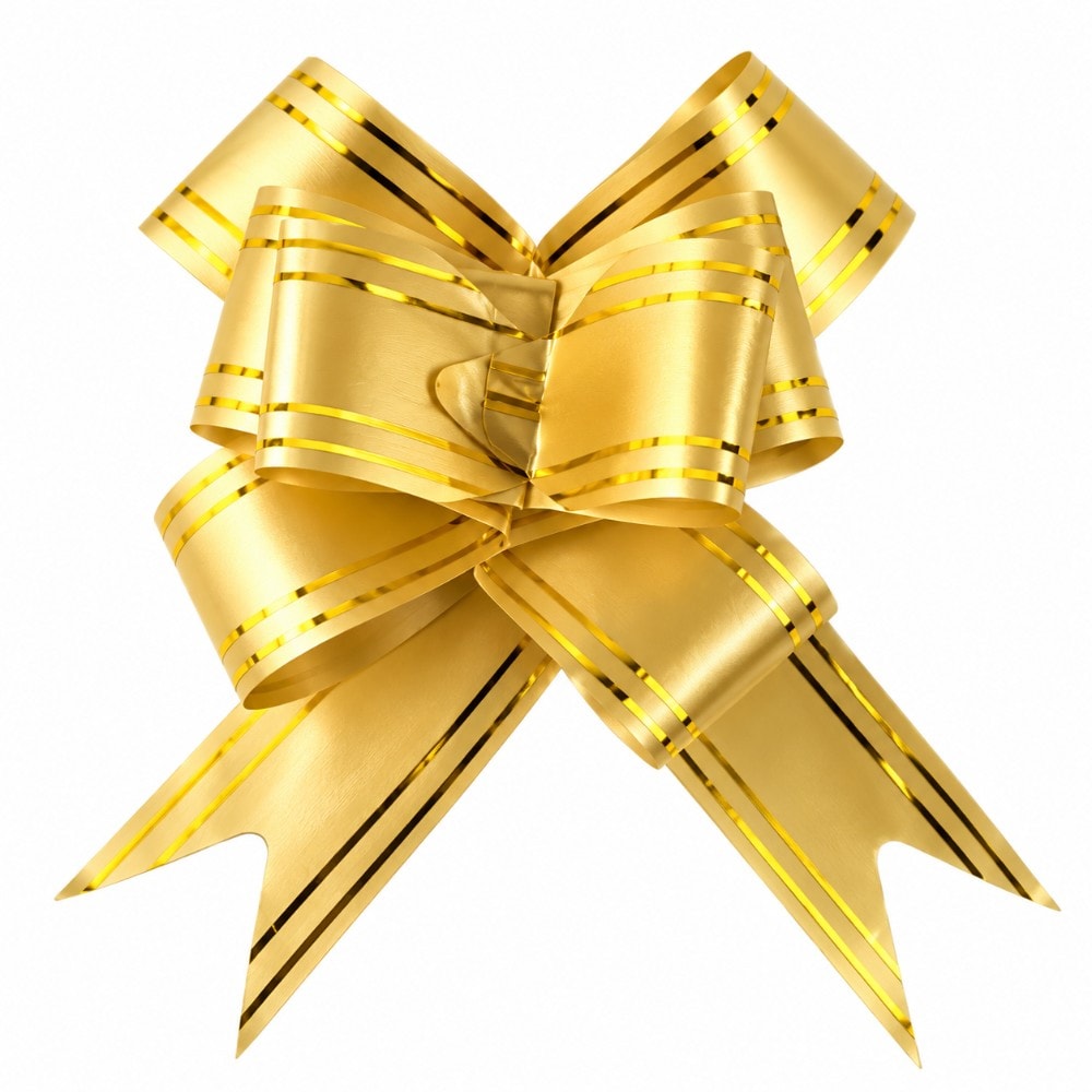 Laco Facil Organza 32Mm 50Cm Dourado C/10