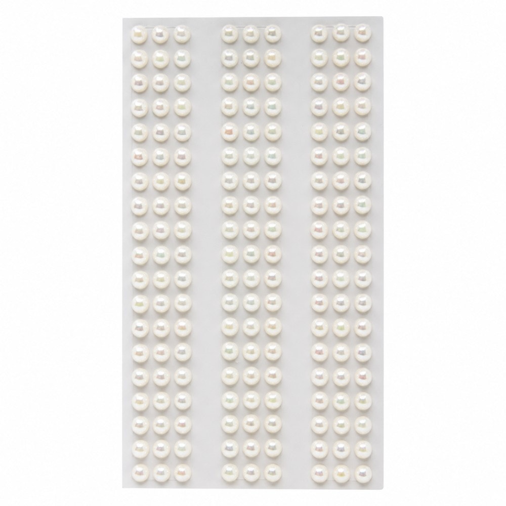 Adesivo Meia Perola 6Mm Irizado Prata