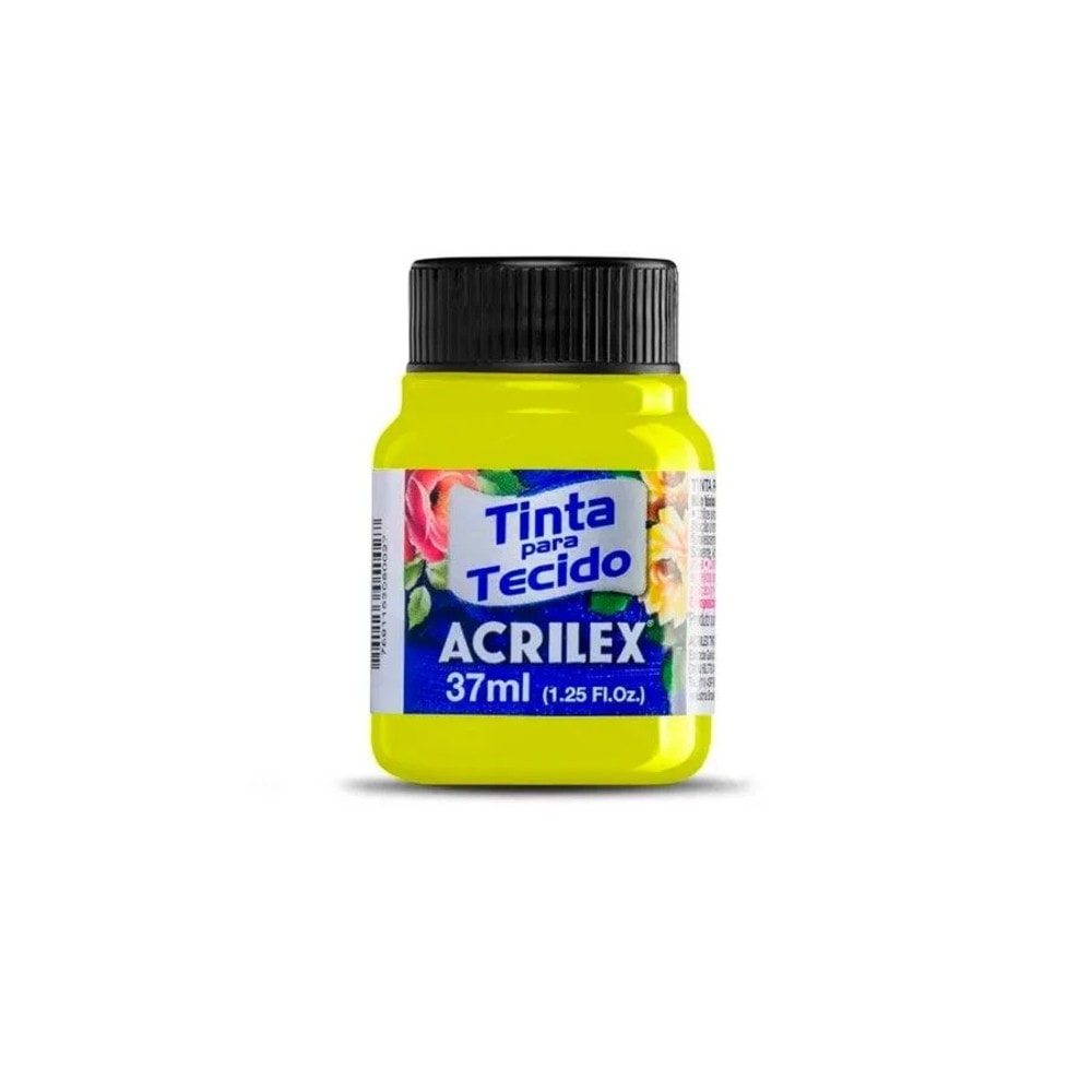 Tinta Tecido Fluor 37Ml Amarelo Lima 102