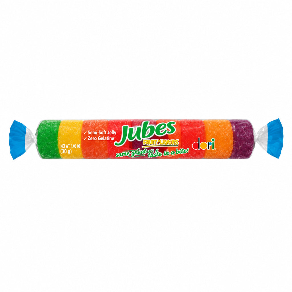 Bala Goma Tubo Jubes Gelatina 48g