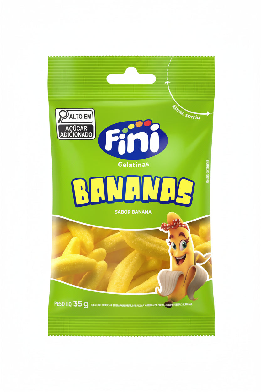 Bala de Gelatina Bananas 35g