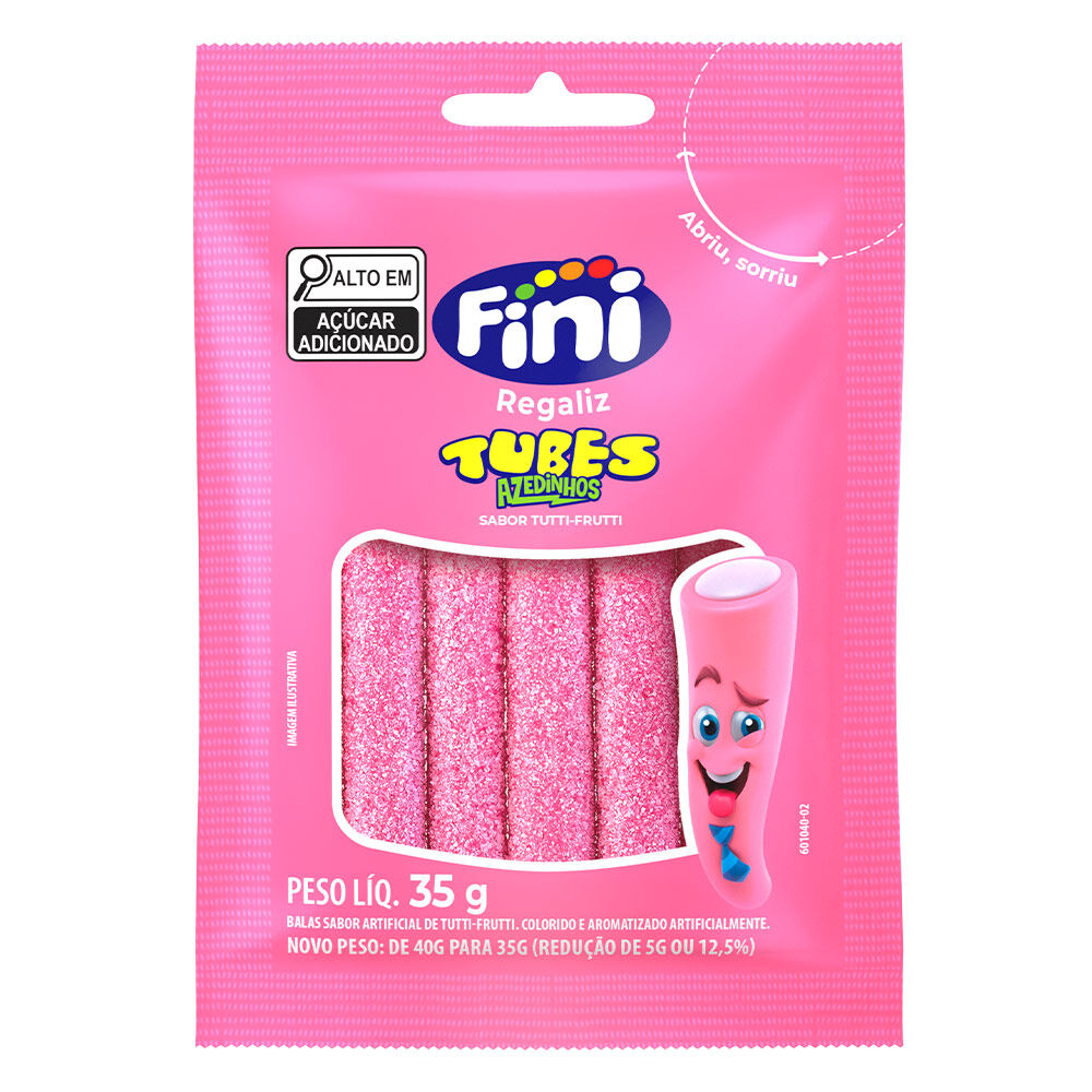 Fini Tubes Tutti Frutti Cítrico C/10 de 35g