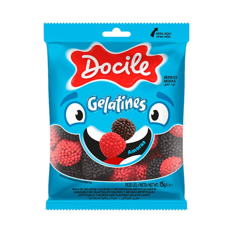Bala de Gelatina Mini Amoras C/12 de 15g