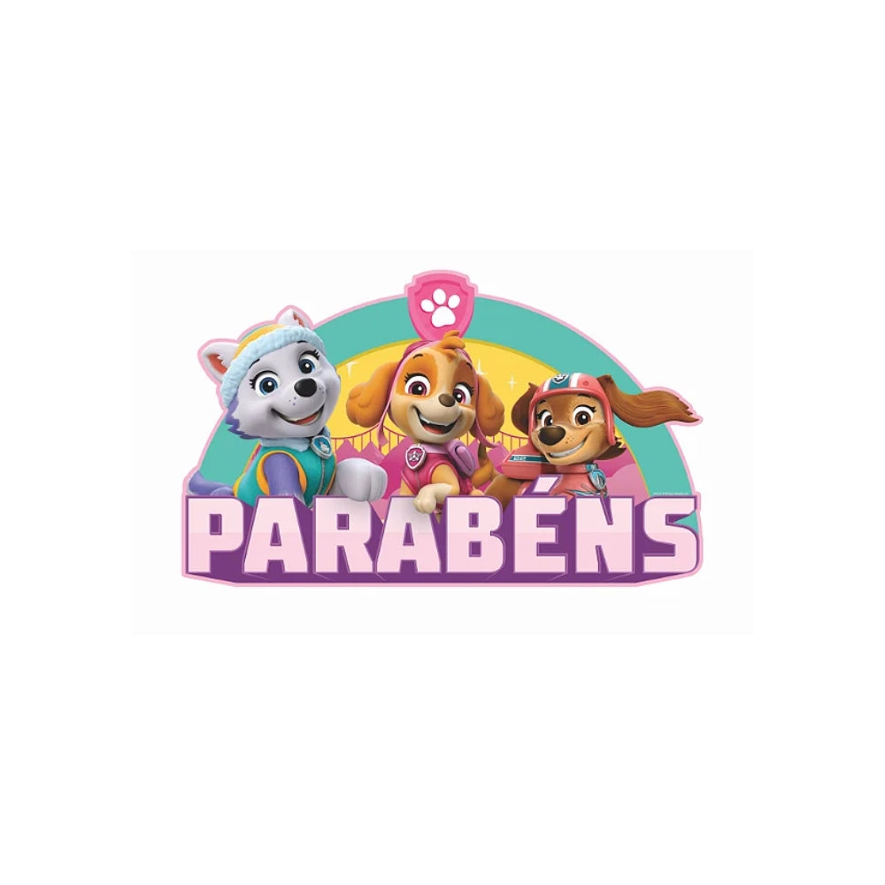 Painel de EVA Parabéns Patrulha Canina Girl