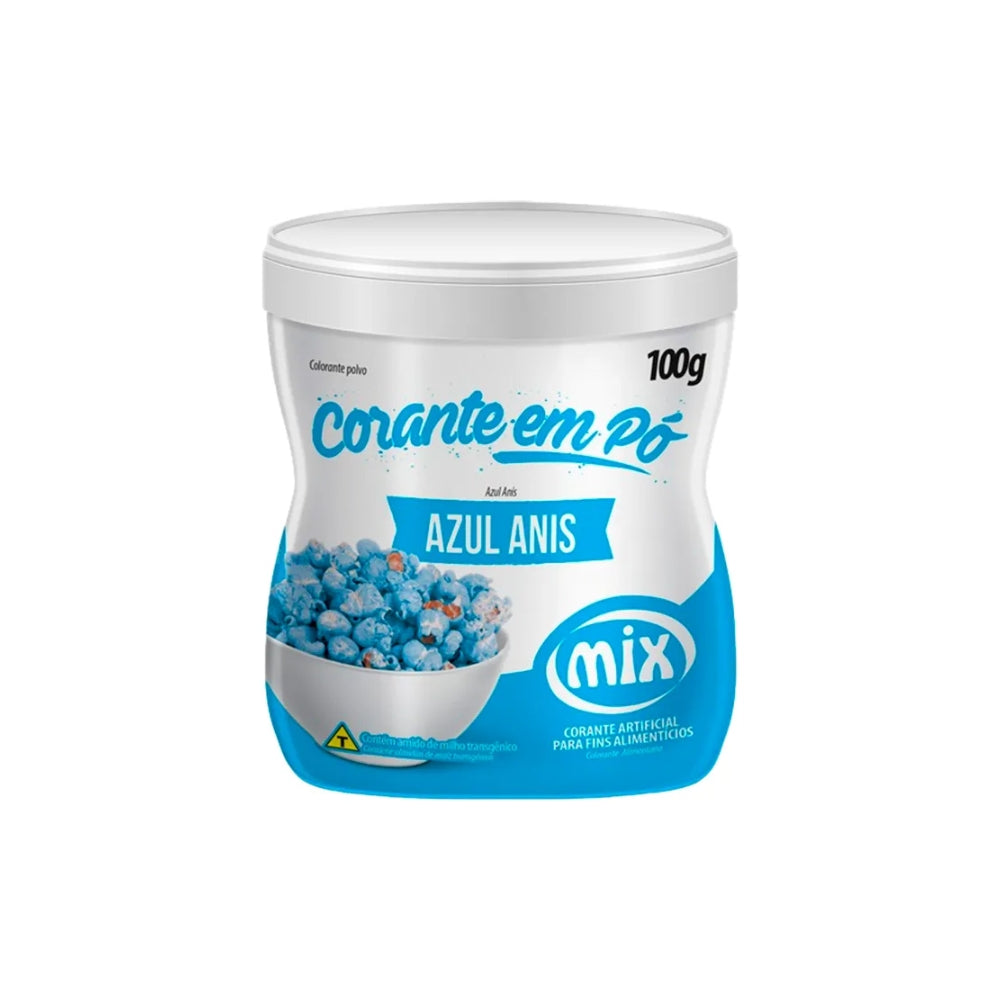 Corante em Pó 100g Azul Anis