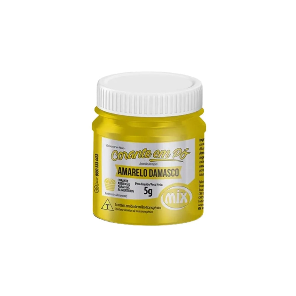 Corante Pó 5g Amarelo Damasco