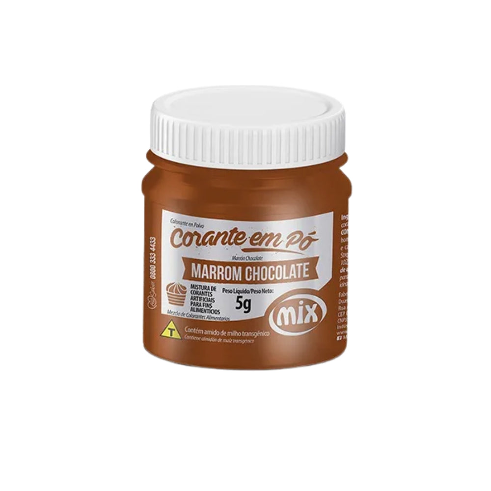 Corante em Pó 5g Marrom Chocolate