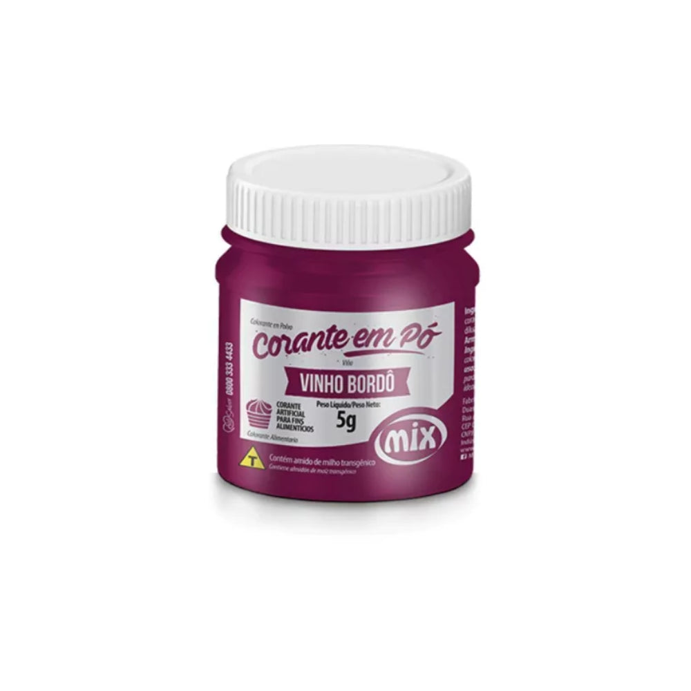Corante em Pó 5g Vinho Bordo