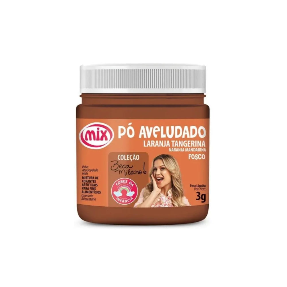 Corante em Pó Aveludado 3g Laranja Tangerina