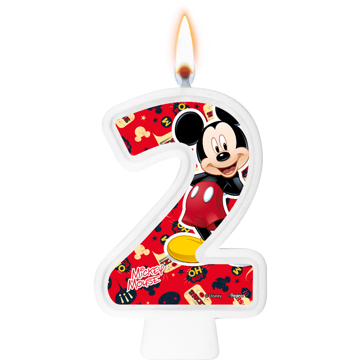 Vela Numeral Mickey Clássico Número 2