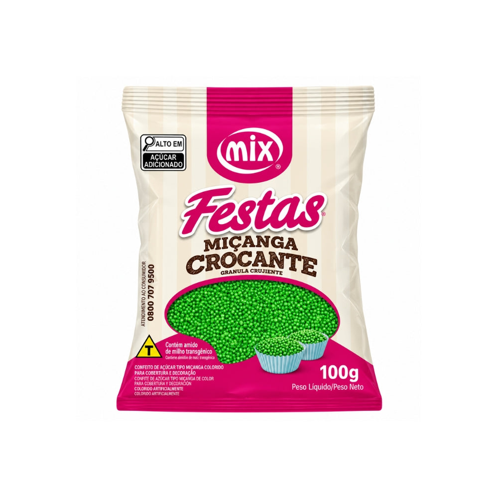 Confeito Micanga 100g Verde