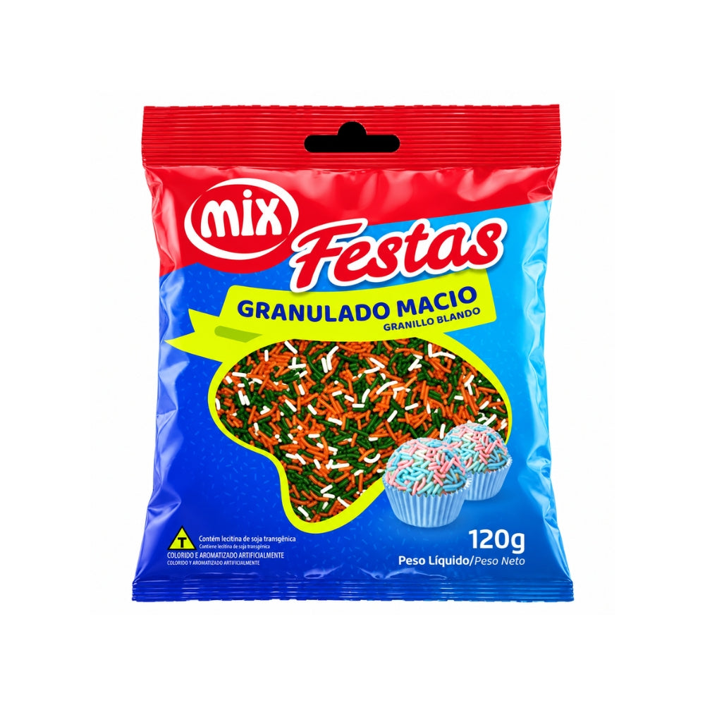 Granulado Vermelho, Verde e Branco 120g