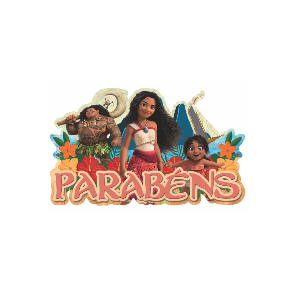 Painel Impresso Moana 2 Parabéns