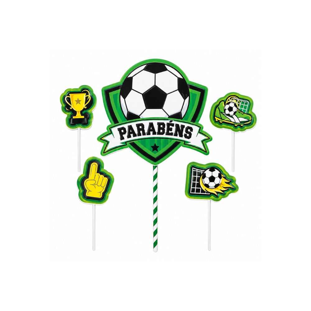 Topo de Bolo Imp Futebol C/5