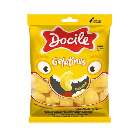 Bala de Gelatina Mini Banana C/12 de 15g