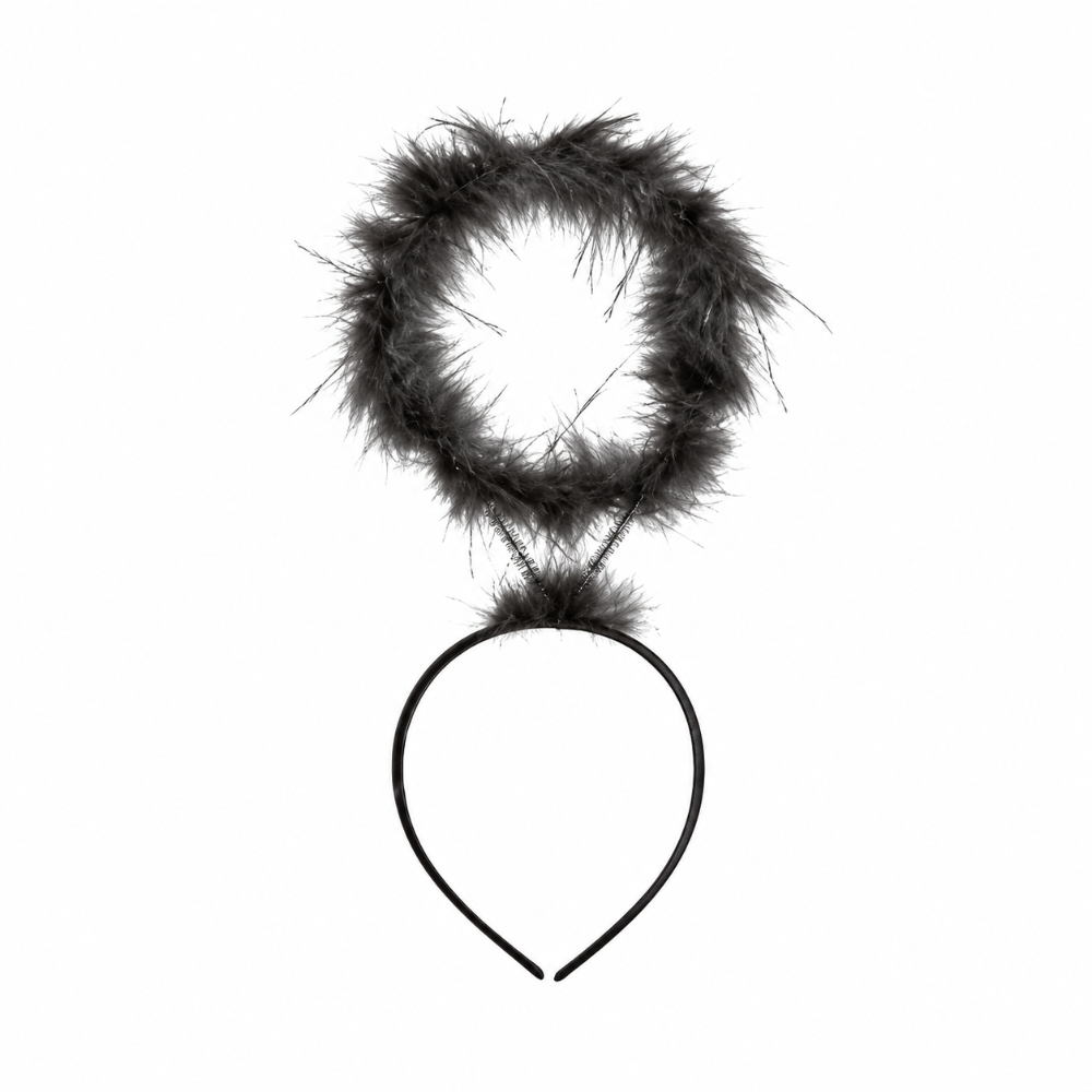 Tiara de Anjo Preta com Auréola