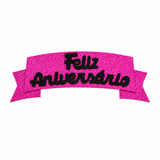 Topo de Bolo Feliz Aniversário Roxo - Halloween