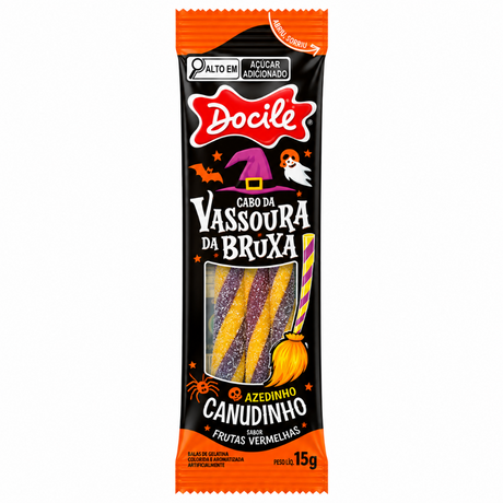 Canudinho Vassoura de Bruxa C/12 de 15g