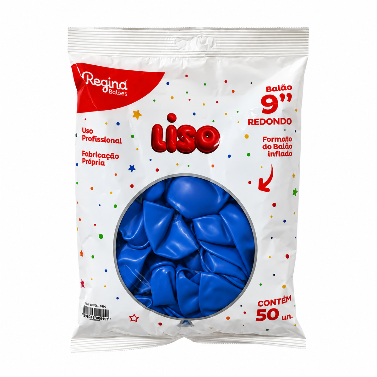 Balão de Látex R9 Liso Azul Cobalto C/50
