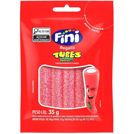 Fini Tubes Morango Cítrico C/10 de 35g