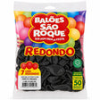 Balão Sao Roque Red Preto Ébano Número 7 C/50