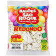 Balão Sao Roque Red Número 7 Branco Pol C/50