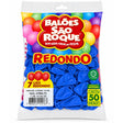 Balão Sao Roque Redondo Número 7 Azul Cobalto C/50