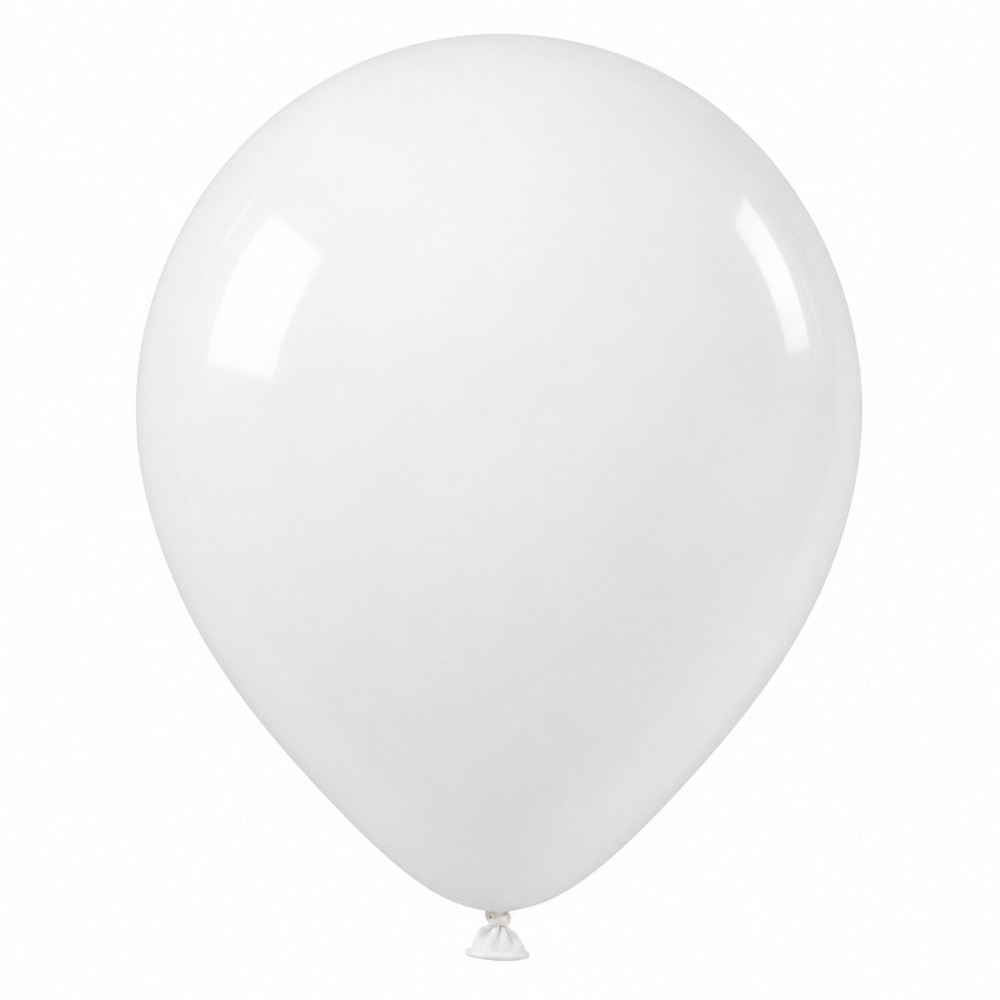 Balão Liso Número 12 C/25 Branco